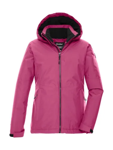 Killtec Funktionsjacke KOW 217 GRLS JCKT - Funktionsjacke für Kinder, wind- und wasserdicht mit Fleece-Innenfutter und verstellbarer Kapuze, ideal für Outdoor-Abenteuer.