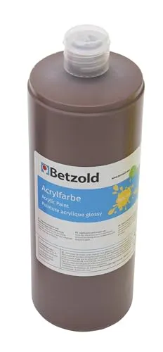 Betzold Acrylfarbe, 1 l - Wasserfest hohe Deckkraft mit Glanzeffekt, langsam trocknend
