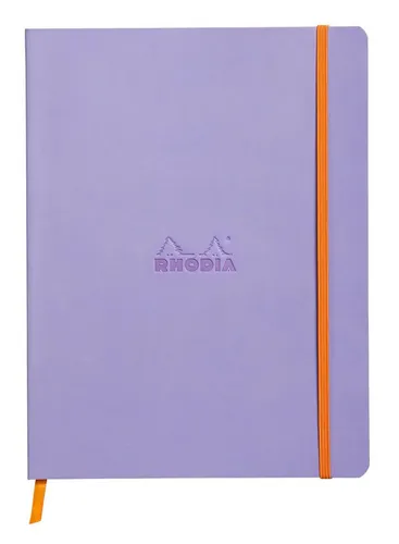 Rhodia Notizbuch 19x25cm, 80 Bl liniert - Blöcke & Formulare – Hochwertiges italienisches Kunstleder, flexibler Einband und praktische Innentasche für zusätzlichen Stauraum.