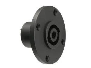 PA-Einbaubuchse, 4-polig, rund