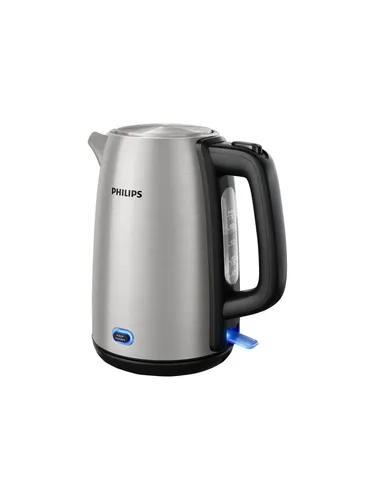 Philips Viva Collection HD9353/90 Wasserkocher - 1,7 L elektrischer Wasserkocher mit 2060 W Leistung, aus hochwertigem Edelstahl für schnelles Erhitzen und elegantes Design in Schwarz.
