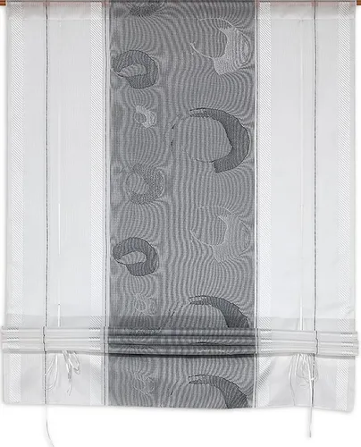 EXPERIENCE Bändchenrollo Raffrollo Bändchenrollo Scheibengardine 2279 70x135 cm 90x135 cm, mit Stangendurchzug, Tunnelzug