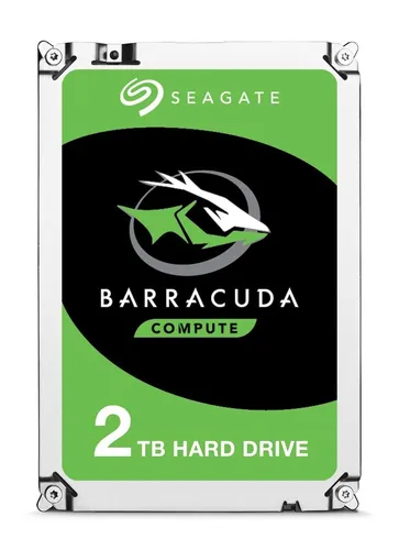 Seagate BarraCuda 2TB - 3.5 Zoll SATA 6Gb/s Festplatte, 7200 U/min für optimales Gaming-Erlebnis und hohe Datenübertragungsraten