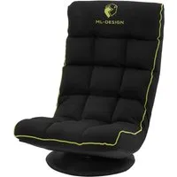 Ml-design Gaming Bodenstuhl Schwarz-grün – Ergonomischer, klappbarer Sessel für Gamer