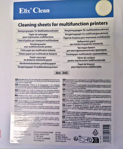 ELIX CLEAN Reinigungsblätter für Laserdrucker und Kopierer
