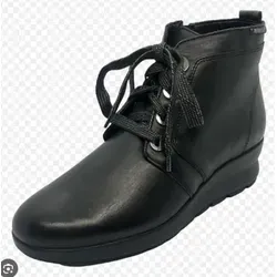 Mephisto Komfort Stiefeletten philipa Damen Schwarz 40 EU - Elegante Damen Stiefeletten aus hochwertigem Glattleder, ideal für den täglichen Gebrauch. Mit flachem Absatz und Gummisohle bieten sie einen hohen Tragekomfort. Perfekt für stilvolle Auftritte!