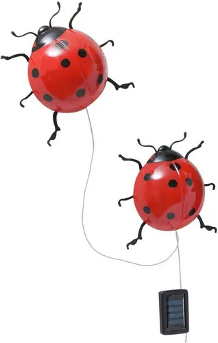 Maximex 2er-Set LED-Solarleuchten Rot - Ø 20 cm - Set mit 2 stilvollen LED-Solarleuchten, ideal für die Gartendeko. Energieeffizient und wetterfest (IP44), sorgen sie für stimmungsvolles Licht bei Nacht.