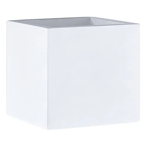 Paco Home Wandleuchte Innen Wandlampe Flur Würfel Lampe Indirektes Licht Up Down Effekt G9 Gemütliche Atmosphäre, Leuchtmittel: ohne Leuchtmittel, Farbe: Gips-Weiß Übersteichbar