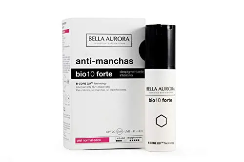 Bella Aurora BIO10 FORTE - Intensive Depigmentierung für trockene Haut 30ml - Tagespflege mit exklusiver B-CORE 221TM-Technologie zur Bekämpfung von Hyperpigmentierung, SPF 20 für optimalen Sonnenschutz und eine revitalisierte, strahlende Haut.
