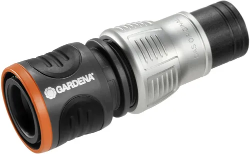 Gardena Premium Wasserstop 13 mm (1/2 Zoll) - 15 mm (5/8 Zoll), frostsicherer Aquastop für schnellen Gerätewechsel und Knickschutz
