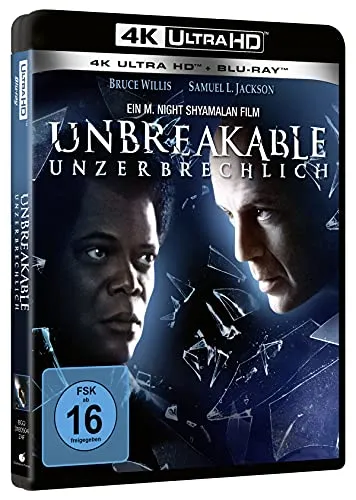 Unbreakable - Unzerbrechlich UHD Blu-ray - Komödie in 4K Ultra HD, beeindruckende Bildqualität und fesselnde Musik, ideal für Film- und Musikliebhaber.