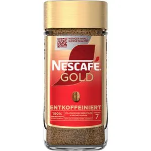 Nescafe Kaffee Gold Entkoffeiniert 100% Arabica - Löslicher Kaffee mit 100% Arabica-Bohnen, entkoffeiniert und schonend geröstet. Für einfache Zubereitung: 1-1,5 Teelöffel in heißem Wasser. Genießen Sie ca. 95 Tassen aromatischen Kaffee.