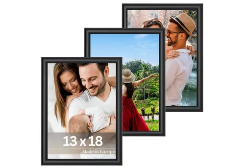 Victor (Zenith) Bilderrahmen David, Bilderrahmen Set Schwarz 13x18 cm, Bilderrahmen Art Deco