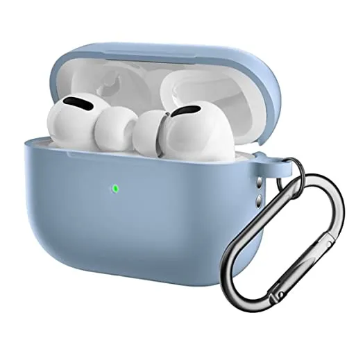 CoverKingz Hülle kompatibel mit AirPods Pro 2 - Silikon Schutzhülle Cover - Case Tasche Babyblau