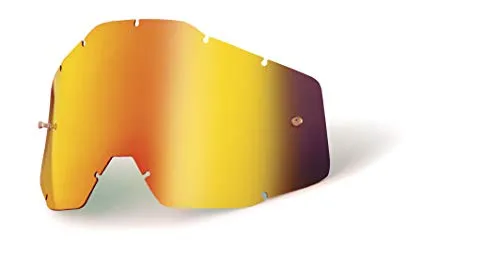 100% Accuri/Strata Jugend- Ersatzlinse W/Posts -Spiegel / Smoke Anti-Nebel, Rot, One Size