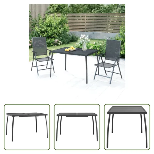 Gartentisch Anthrazit 110x80 cm