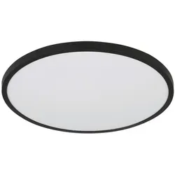 Moderne Deckenlampe NIELSEN LED 30cm, schwarz mit Backlight - Elegante Deckenleuchte für Wohn-, Schlaf- oder Büroräume. Mit innovativer Rückbeleuchtung und 1800 Lumen sorgt sie für einladendes Licht und stilvolle Akzente.