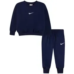 Nike Sportswear Jogginganzug NKN ESSENTIAL FLEECE CREW SET (Set, 2-tlg), zweiteiliges Set, für Babys, bequeme Passform blau 62 (3M)