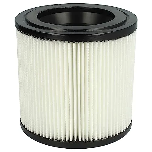 vhbw Faltenfilter kompatibel mit Prosol PR 22-L Staubsauger - Patronenfilter Schwarz Weiß Abwaschbar