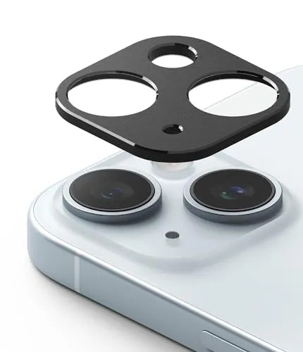 Ringke Camera Styling Kompatibel mit iPhone 15 Plus und iPhone 15 Kameraschutz Aluminiumrahmen Kameraobjektivschutz - Black