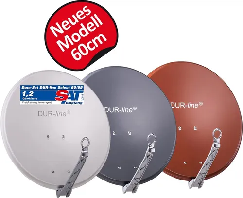 DUR-line Select 85/90cm Satellitenschüssel Alu ziegelrot von DUR-line