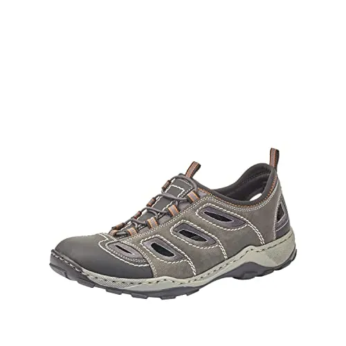 Rieker Herren Halbschuhe 08065 - Herren-Sneaker mit profilierter Sohle, Schnellschnürung und seitlichen Aussparungen für ein optimales Fußklima und hohen Tragekomfort.