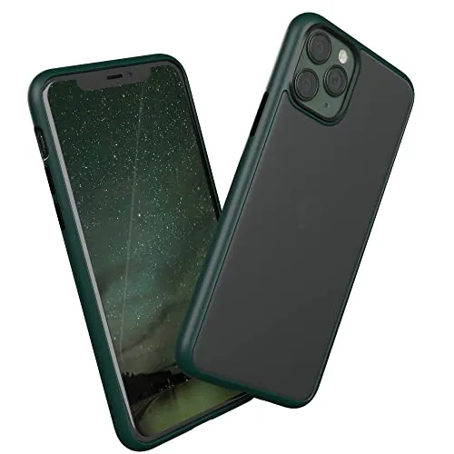 EAZY CASE Ultra Schutz Outdoor Hülle kompatibel mit iPhone 11 Pro, hochwertige Schutzhülle mit Ultra Aufprallschutz, Stoßfest und Kratzfest, dünne Handyhülle mit Kameraschutz, Nacht Grün