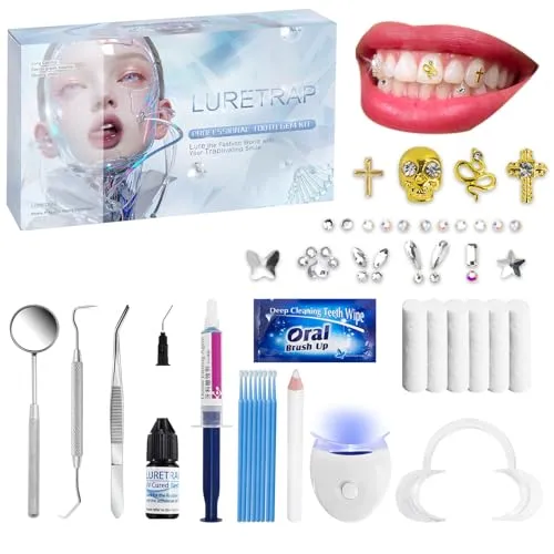 Luretrap Y2K-Ästhetik Zahnschmuck Set