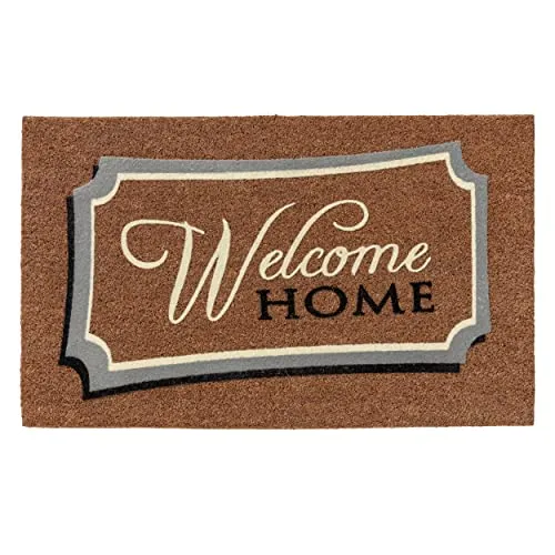 Astra Fußmatte Kokos Natur Schmutzfangmatte - Eingangsmatte rutschfeste Türmatte robust für Innen und Außen - Coco Design Kokosmatte 45x75 cm: Welcome Home