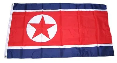 Flagge / Fahne Nordkorea Hissflagge 90 x 150 cm in weiß von FahnenMax®