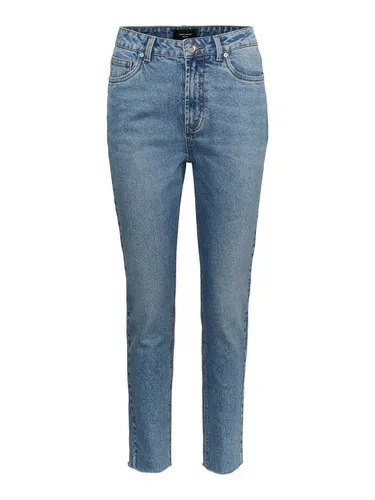 VERO MODA Damen Vmbrenda Hr Straight A Cut Gu384 Ga Noos 1981723031 - Nachhaltige Jeans in Light Blue Denim, elastisch und bequem für perfekten Tragekomfort mit geradem Bein.
