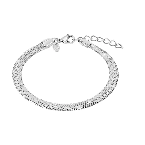 Tom Tailor Armband für Damen, Edelstahl, 16+4 cm, silber