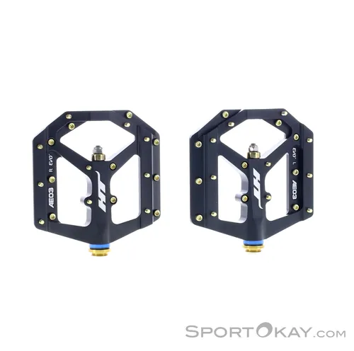 HT AE03T EVO+ Flat Pedale-Schwarz-One Size