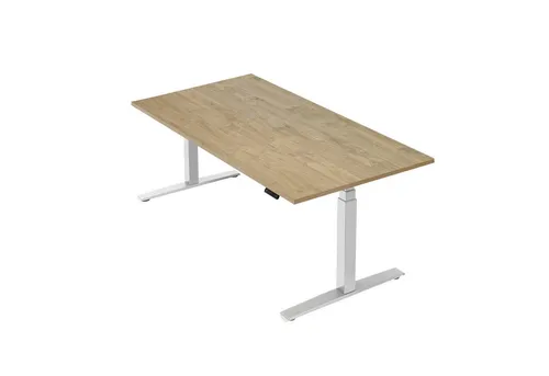 boho office® Höhenverstellbarer Schreibtisch 160 x 80 cm in weiß von boho office