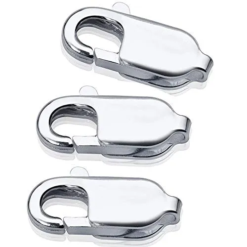 MATERIA 3 Stück Karabiner-Verschluss 925 Silber 8mm für Armbänder Ketten Schmuck Ersatzteil Herstellung #Z18-3 Stück