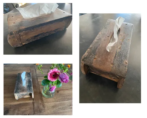 Ziegelform Holz Tissuebox Braun 31x15cm - Elegante Kosmetiktuch-Box aus Holz im antiken Stil, perfekt für jedes Zimmer. Mit 31x15cm bietet sie ausreichend Platz für Taschentücher und setzt stilvolle Akzente.