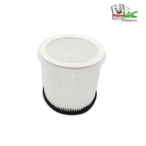 MisterVac Lamellenfilter Ersatzfilter kompatibel mit Scheppach ASP50-ES Nass-Trocken