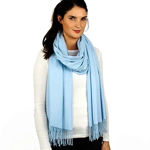 Kuscheliger Pashmina Schal - Halsüberkopf Accessoires - Modeschal in leuchtenden Farben, kuschelweich und mit langen Drehfransen. Ein absolutes Styling-Must-have für jede Jahreszeit!