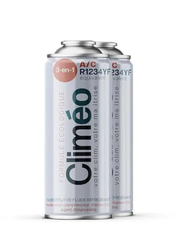 Climéo 400 ml – Umweltfreundlicher Ersatz für das Kältemittel R1234yf 2in1, 3in1 | Klimaanlagenwartung in Eigenregie (2 Dosen, 3in1)