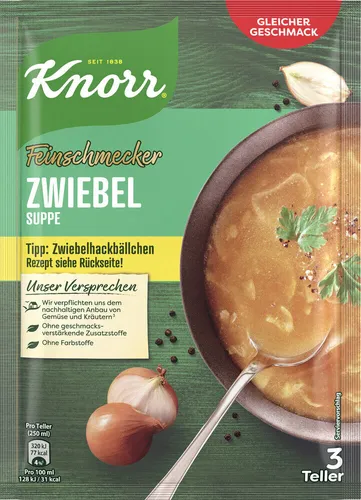 Knorr Feinschmecker Zwiebel Suppe 62g Beutel von Knorr