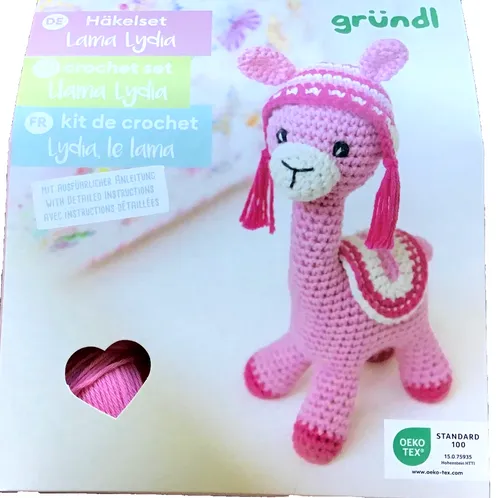 Häkel-Komplett-Packung Häkelset LAMA LYDIA Amigurumi Gründl
