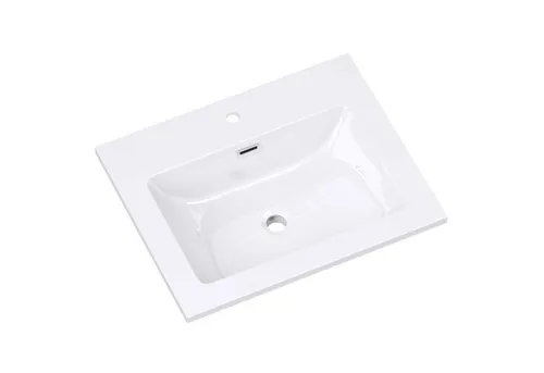 Mai & Mai Aufsatzwaschbecken Colossum02 - Eckiges Einbauwaschbecken aus robustem Gussmarmor, leicht zu reinigen und ideal für modernes Badezimmerdesign.