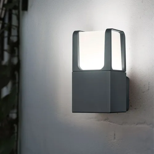 Wandleuchte Außenlampe anthrazit LED 22cm für Garten und Balkon