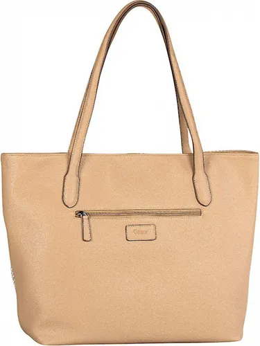 Gabor Handtaschen Annett, Zip Shopper L, mixed beige - Elegante Handtasche im Bastlook mit praktischem Handyfach, ideal für den Alltag. DIN A4 geeignet, strapazierfähiges Material für Langlebigkeit und Stil.