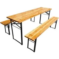 Produktbild SVITA Bierzeltgarnitur Set, Klappbar, Holz & Metall