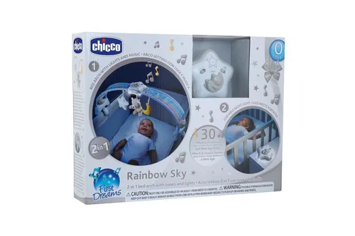 Chicco REGENBOGEN-SPIELBOGEN FÜR KINDERBETT, 2IN1 mit Licht und Melodien