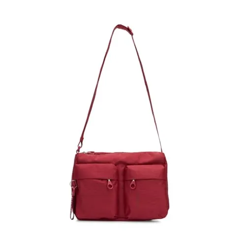 Mandarina Duck Damen MD20 Crossover MD 20, Cherry Tomato - Umhängetaschen aus leichtem, widerstandsfähigem Material mit schimmerndem Effekt. Verstellbarer Umhängeriemen für individuelle Tragweisen und praktische Außentaschen.