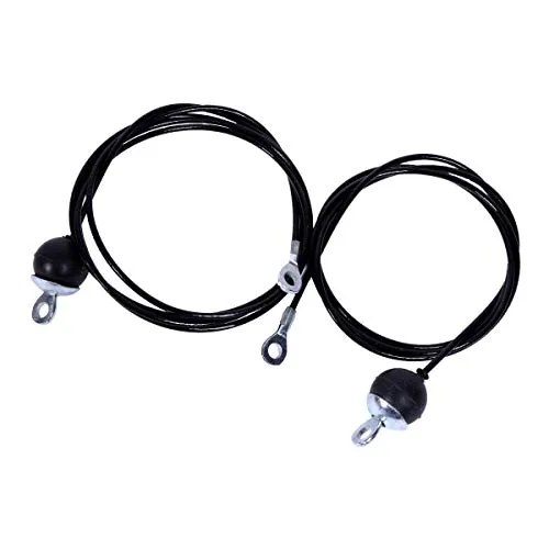 GORILLA SPORTS Kraftstation Stahlseile für Latzugstation Weiß, (2-tlg) - Hochwertige Stahlseile für Deine Latzugstation in Weiß. Wähle zwischen kurzem (182 cm) und langem (241,5 cm) Seil, beide mit Kunststoffummantelung und 280 kg Belastbarkeit. Ideal für effektives Krafttraining.