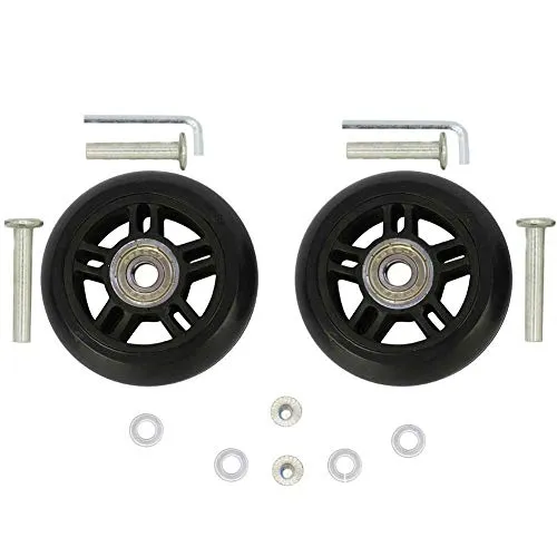 ORO 1 Paar Ersatzrollen für Gepäck, Outdoor, Inline-Skate oder Roller 40/43/45/50/54/60/64/68/70/72/75/78/80/84/87/90 mm, Innendurchmesser 8 mm, 60 x 24 mm, 60 * 24mm