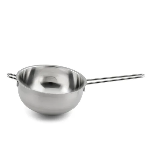 Weis Wasserbadschüssel mit Stiel, 18cm Durchmesser - Küchenhelfer & Kochzubehör, ideal zum Schmelzen von Schokolade mit 1L Volumen, aus hochwertigem Edelstahl und wandhängend lagerbar.